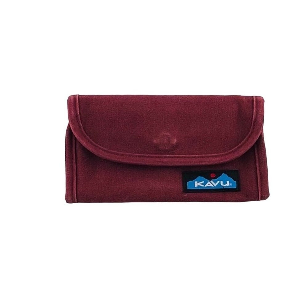 Kavu‎ Maroon Wallet With Multiple Compartments & Snap Closure Canvas